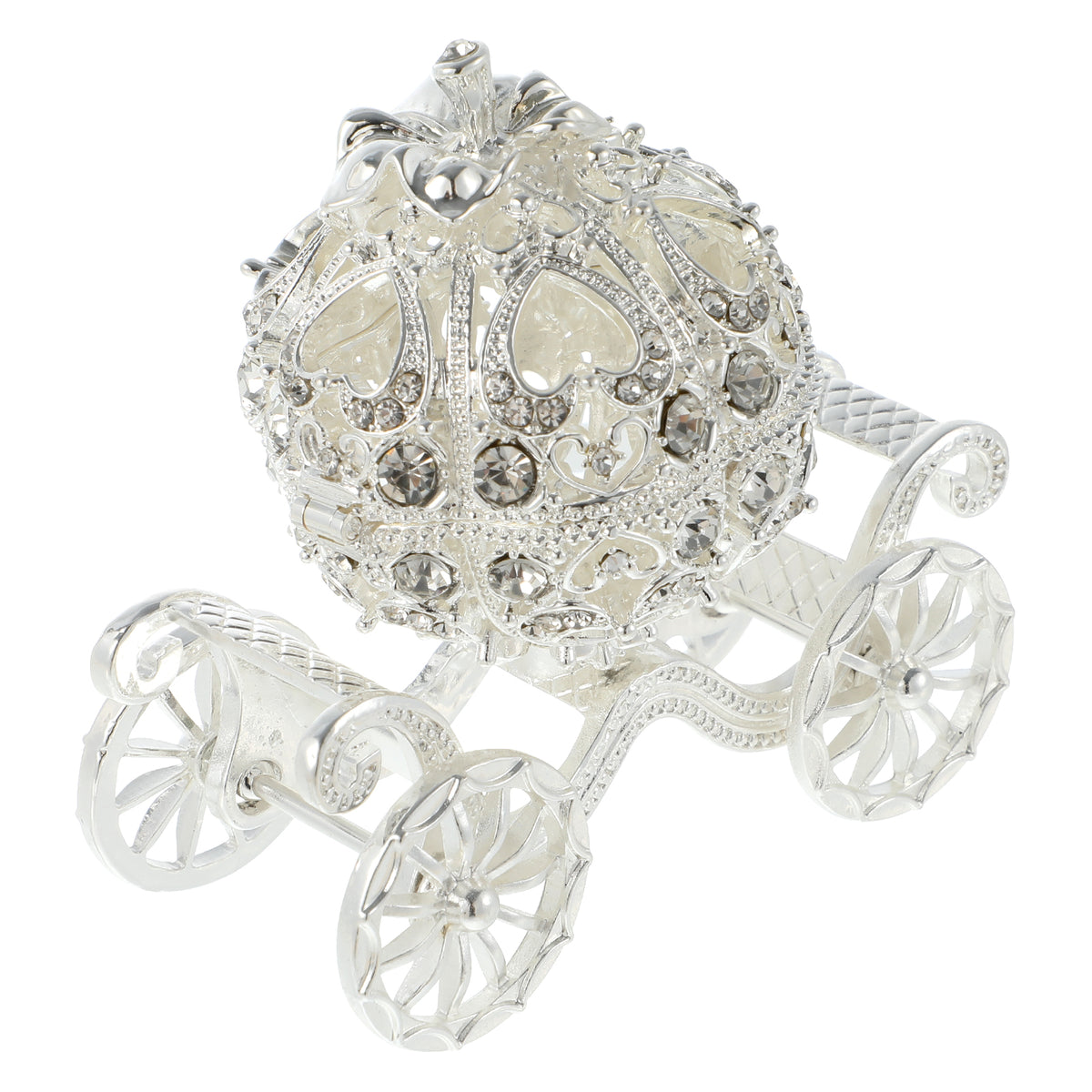 SHINEOFI 1pc Pumpkin Carriage Centerpiece ¨C Tabletop Trinket Box & Jewelry Holder ¨C Rhinestone Alloy Carriage Craft for Home Decoration