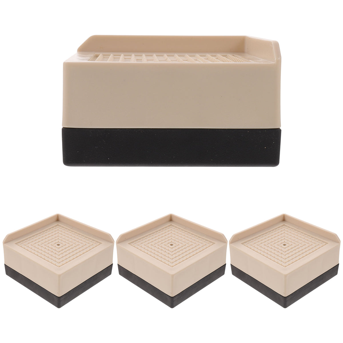 SHINEOFI Yardwe Heavy Duty Beige Plastic Furniture Riser for Home Use with Good Stability and Longevity