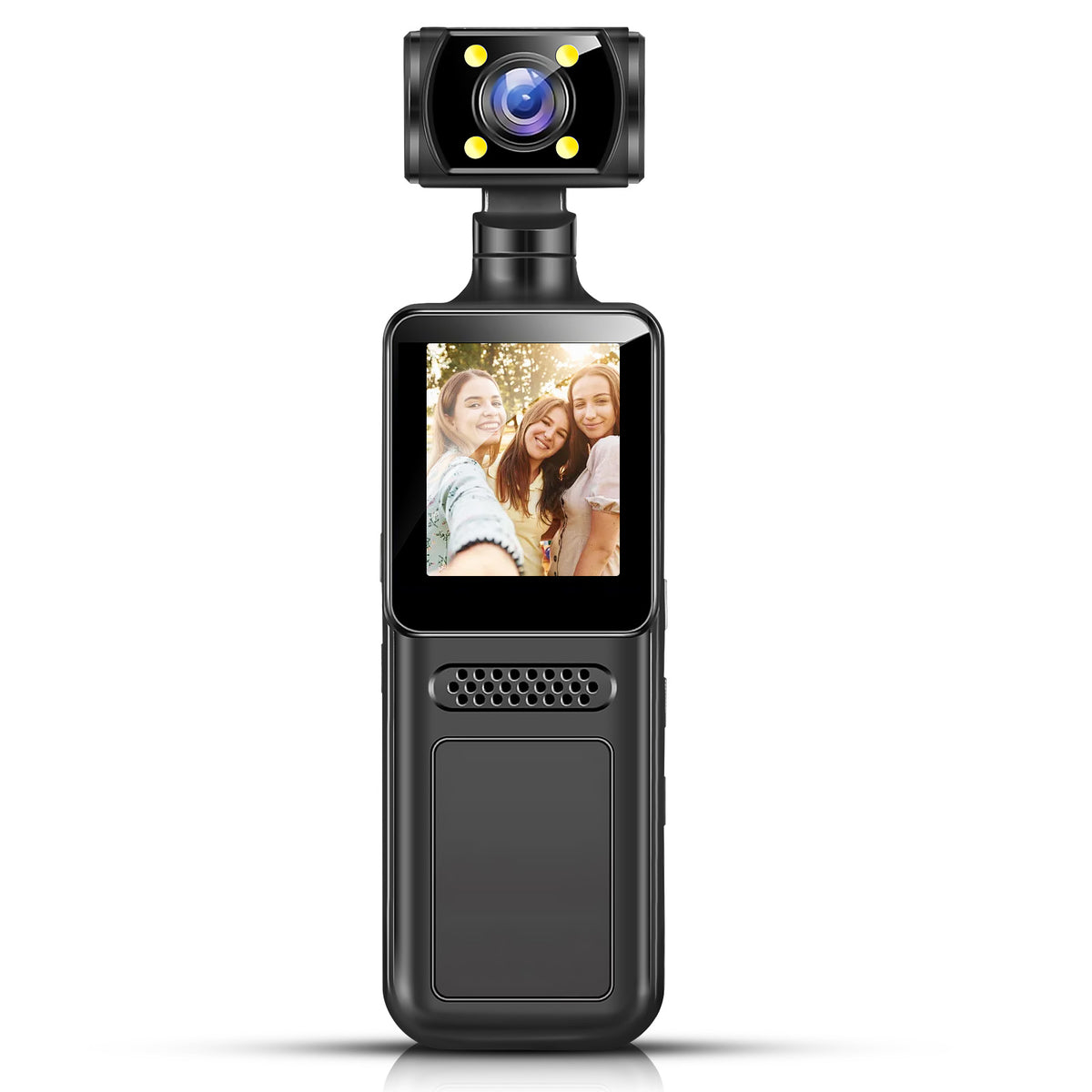 SHINEOFI 4K Clip-On Body Camera with Audio ¨C Pocket Sports Cam, Wearable Mini Action Cam, Night Vision & Loop Recording