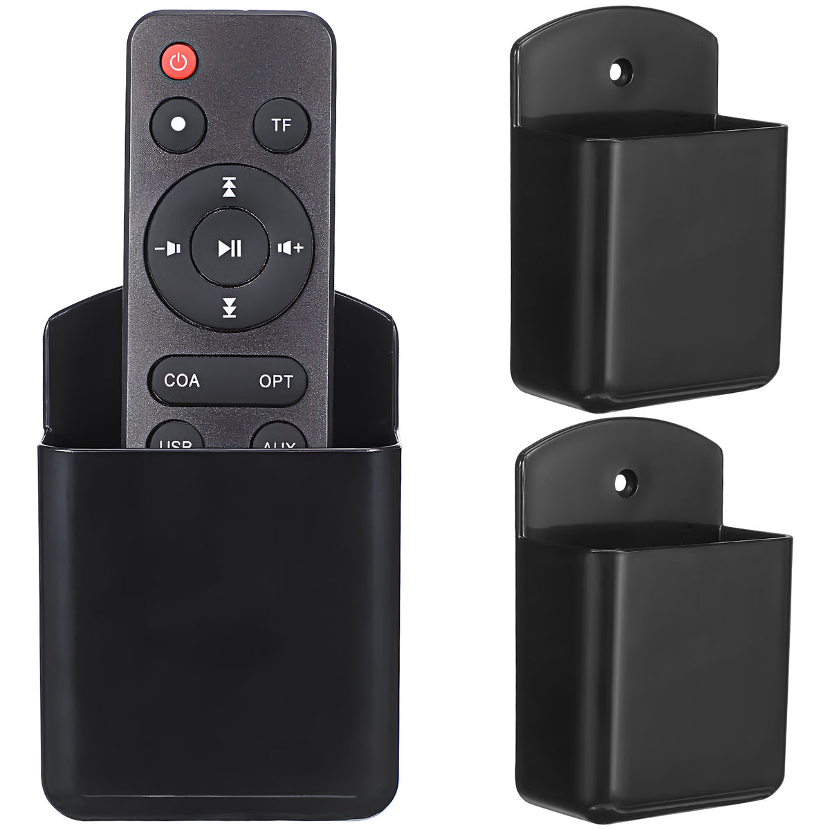 SHINEOFI 3 Pcs Remote Control Holders ¨C TV Remote Wall Mount, Hanging Storage for Bedroom, RV, Living Room ¨C Space-Saving Organizer