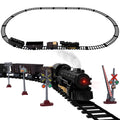 SHINEOFI Kids Train Set ¨C Battery Powered Model Train with Locomotive & Cargo Cars ¨C 4 Sections, Realistic Sounds, Educational Toy