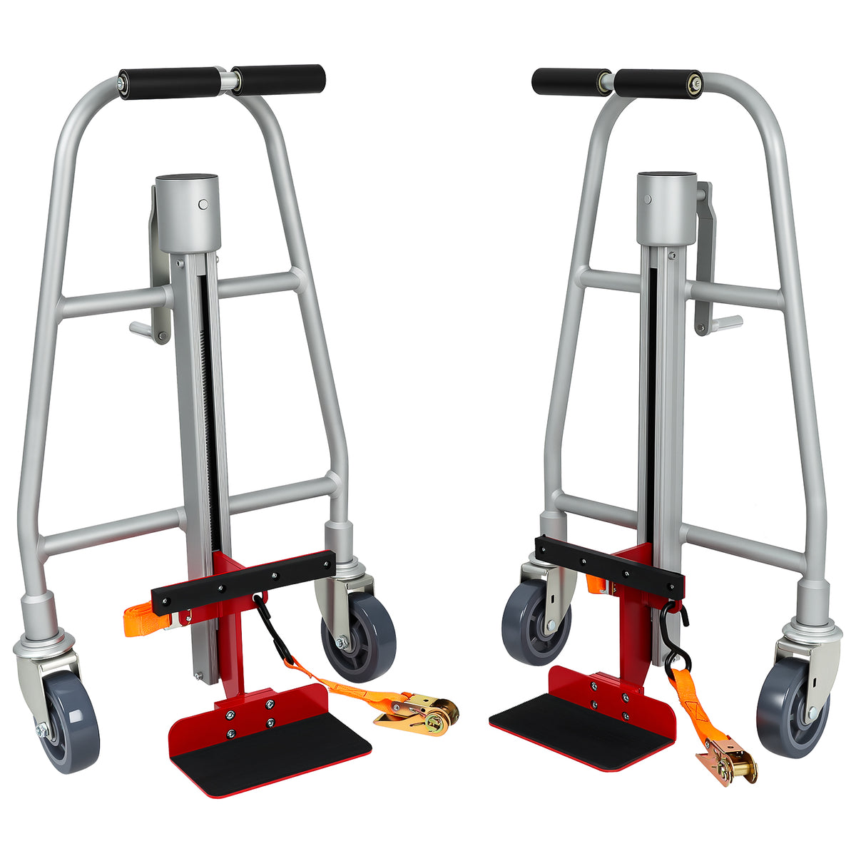 SHINEOFI Silver 1102lb Max Weight Aluminum Alloy, PU Hand Truck Dolly