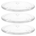 SHINEOFI 3pcs Round Glass Candle Holder Tray Scented Candle Plate for Banquet Dinner Party Wedding Table Decor