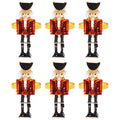 SHINEOFI 6pcs Metal Nutcracker Napkin Rings Christmas Nutcracker Shaped Napkin Holders Holiday Table Decor Party Supplies