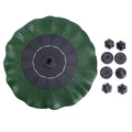 SHINEOFI Solar Floating Fountain AS180-0814B Lotus Leaf Shaped DC Brushless Pump Green 1-Count