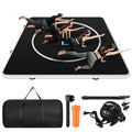 SHINEOFI 9.84*9.84ft Wrestling Mat Martial Arts Thick Mat for Home Gym Exercise PVC or Inflatable Training Mats with Circles for Gymnastics Tatami black